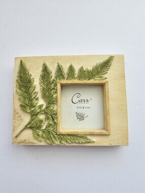 Vintage Carr Frames Botanical Fern Resin Photo Frame  2.5 X 2.5